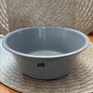 Vintage Gray Enamelware Dish